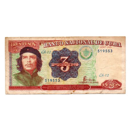 Kuba 3 Pezó Bankjegy 1995 P113