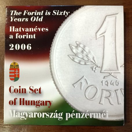 Magyarország pénzérméi Forgalmi sor 2006 PP 60 éves a Forint benne 5,84g Ag999