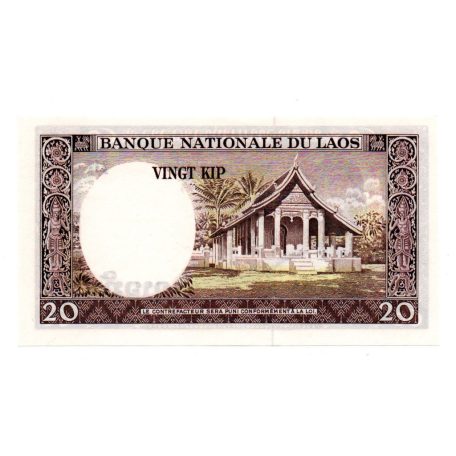 Laosz 20 Kip Bankjegy 1963 P11b