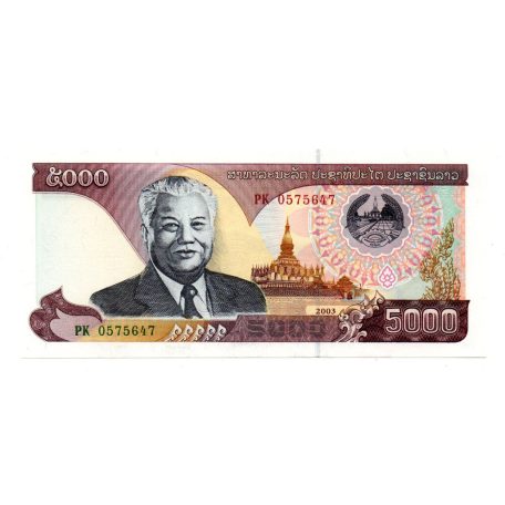 Laosz 5000 Kip Bankjegy 1997 P34b