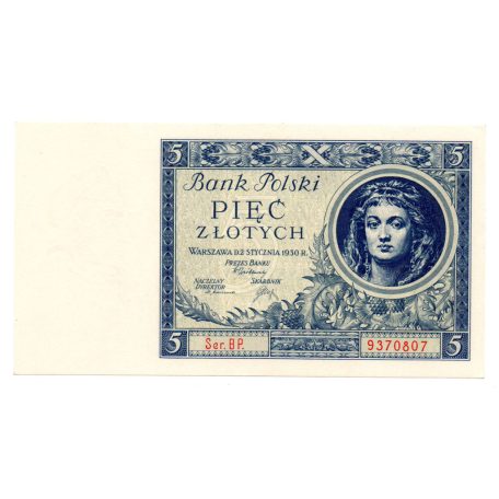 Lengyelország 5 Zloty Bankjegy 1930 P72a