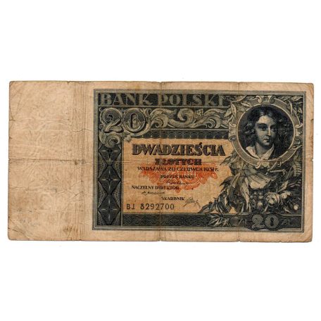 Lengyelország 20 Zloty Bankjegy 1931 P73a