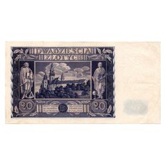 Lengyelország 20 Zloty Bankjegy 1936 P77a