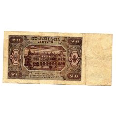 Lengyelország 20 Zloty Bankjegy 1948 P137a M137f KF sorozat