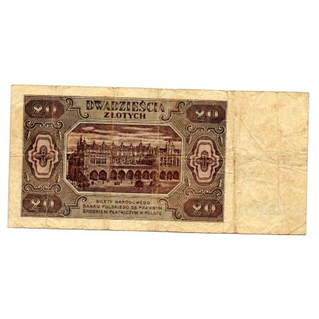 Lengyelország 20 Zloty Bankjegy 1948 P137a M137f KF sorozat