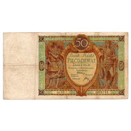 Lengyelország 50 Zloty Bankjegy 1941 P71
