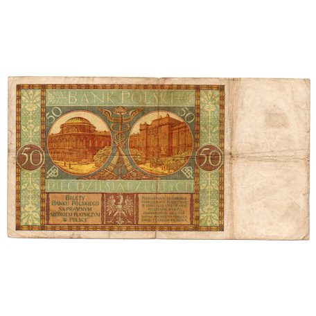Lengyelország 50 Zloty Bankjegy 1941 P71
