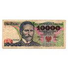Lengyelország 10000 Zloty Bankjegy 1987 P151a