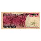 Lengyelország 10000 Zloty Bankjegy 1987 P151a