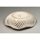 Bodrogkeresztúri Kerámia tál virág mintával és áttört rácsos díszítéssel