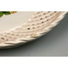 Bodrogkeresztúri Kerámia tál virág mintával és áttört rácsos díszítéssel