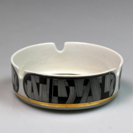 Szász Endre Hollóházi porcelán hamutartó Napfény dekor 9117-es formaszám