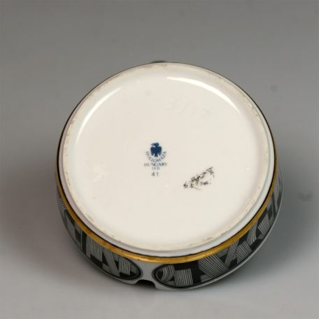 Szász Endre Hollóházi porcelán hamutartó Napfény dekor 9117-es formaszám