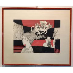 Szász Endre: Emlék szitanyomat 