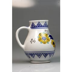 Mázas kézzel festett kerámia kancsó korsó 1688 replika