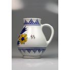 Mázas kézzel festett kerámia kancsó korsó 1688 replika