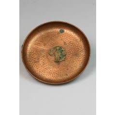 Poncolt díszítésű réz tálka 