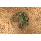 Poncolt díszítésű réz tálka 