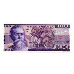 Mexikó 100 Peso Bankjegy 1978 P66b UNC