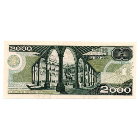 Mexikó 2000 Peso Bankjegy 1989 P86c DP sorozat