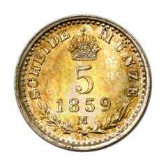 Ferenc József 5 krajcár 1859 M Scheide Münze
