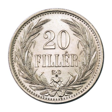 20 Fillér 1914 K-B rozettás ARTEX utánveret