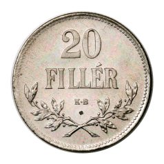 20 Fillér 1918 K-B rozettás ARTEX utánveret