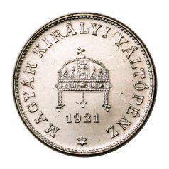 20 Fillér 1921 K-B rozettás ARTEX utánveret