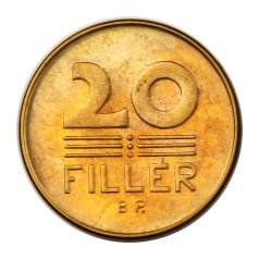 20 Fillér 1950 MÁVP ARTEX utánveret citromsárga