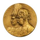 "Gott mit uns / Viribus unitis 1914-1915" bronz emlékérem 1915 Bécs eredeti dobozában