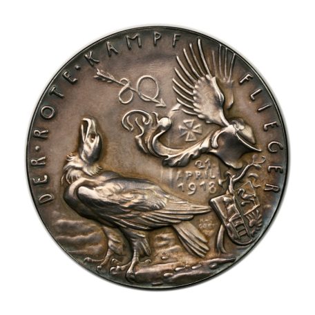 Karl Goetz Manfred von Richthofen "A vörös báró" emlékérem 1918 után