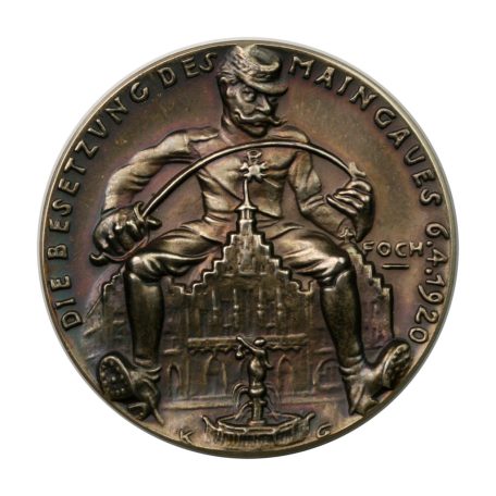 Karl Goetz emlékérem 1920 Die Besetzung Maingaues / Maingau megszállása 