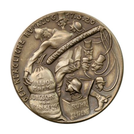 Karl Goetz emlékérem 1920 Die Besetzung Maingaues / Maingau megszállása 