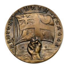   Karl Goetz emlékérem 1915 Albions Ehren - Flagge / Albion becsülete U41 SS teherhajó incidens 1915.09.24.