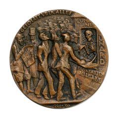   I. VH Karl Goetz emlékérem 1915 Lusitania elsűllyesztése 7.MAI.1915 (helyes dátummal)