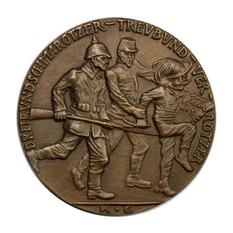 I. VH Karl Goetz emlékérem 1915 Olaszország árulásáról és a Hármas Szövetségből való kilépéséről. 