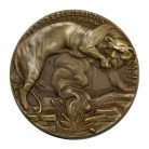 I. VH Karl Goetz emlékérem 1918 a francia államférfi, Clemenceau hódító politikájáról és Párizs nagy hatótávolságú bombázásáról.