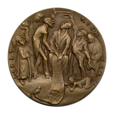 I. VH Karl Goetz emlékérem 1918 Wilson elnök válaszáról a német békejegyzetre.