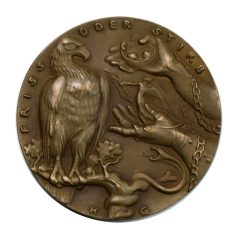   I. VH Karl Goetz emlékérem 1918 Wilson elnök válaszáról a német békejegyzetre.