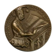   I. VH Karl Goetz emlékérem 1918 II. Vilmos császár nevének München város aranykönyvébe való bejegyzéséről 1891-ben