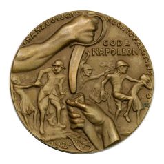   I. VH Karl Goetz emlékérem 1920 "Wüstlinge am Rhein / Code Napoleon" Kicsapongás a Rajnán