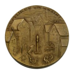   I. VH Karl Goetz emlékérem 1920 "Wüstlinge am Rhein / Code Napoleon" Kicsapongás a Rajnán