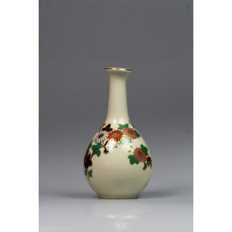 Kis váza aranyozott virág dekorral Mandzsúria Japán megszállás 1940 körül