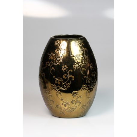 Nagy méretű váza dekoratív nyomott virág díszítéssel