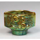 Zsolnay eozin mázas madaras váza, kaspó