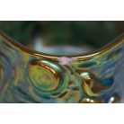 Zsolnay eozin mázas madaras váza, kaspó