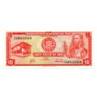 Peru 10 Soles de Oro Bankjegy 1968 P93a