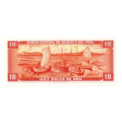 Peru 10 Soles de Oro Bankjegy 1975 P106a