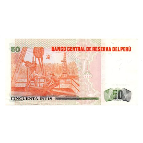 Peru 50 Intis Bankjegy 1986 P131a