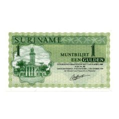 Suriname 1 Gulden Bankjegy 1984-12-01 P116h UNC